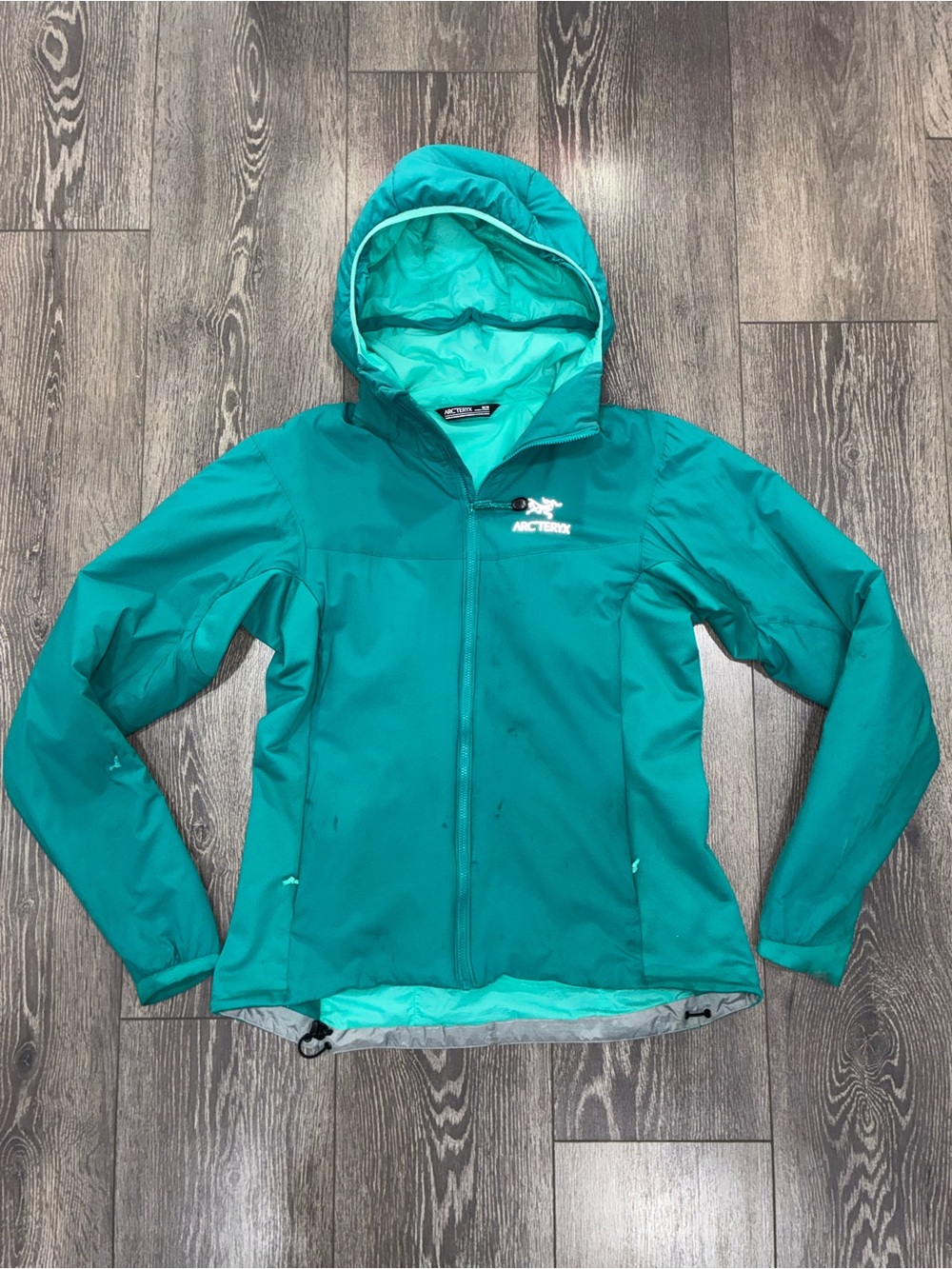 Arc'teryx Women's Teal Hooded Jacket Atom LT Hoodie